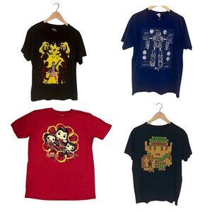 Loot Crate & Funko Pop Tee T-Shirt Lot 4 Shirts Size Large Marvel Power Rangers